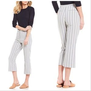 Gianni Bini Blue Meghan Cropped Striped Flare Pant